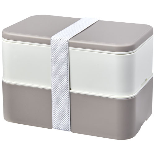 Lunch-box promotionnelle à deux blocs MIYO Renew Gris silex et Ivoire